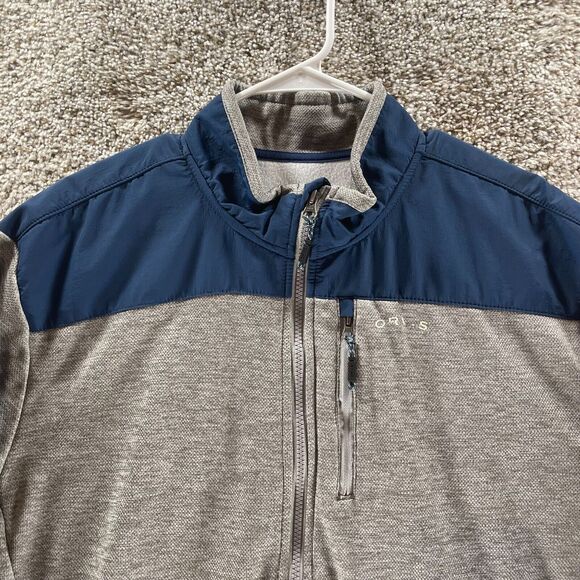 Orvis Jacket Mens Extra Large Grey Blue Full Zip Polyester Adult Zip Pockets - Picture 3 of 13
